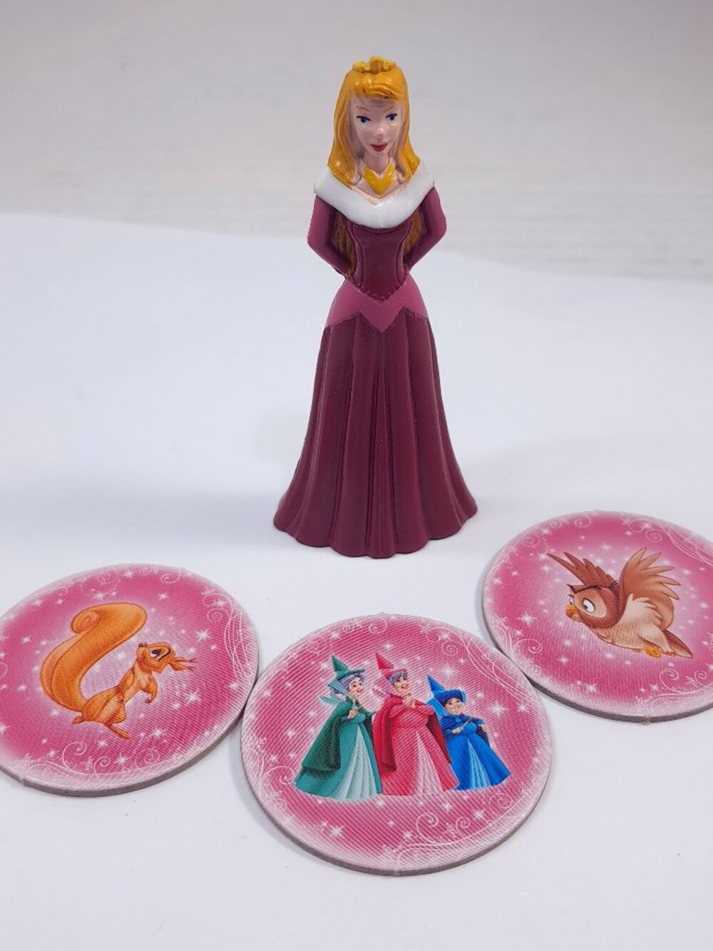 Disney Princess Pop Up Magic Castle Game Aurora Sleeping‎ Beauty figurine tokens